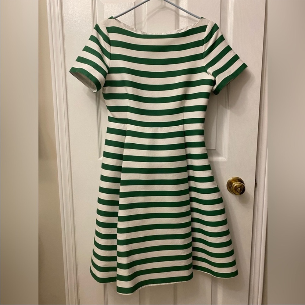 Kate Spade Nautical Dress with Green and White Stripes